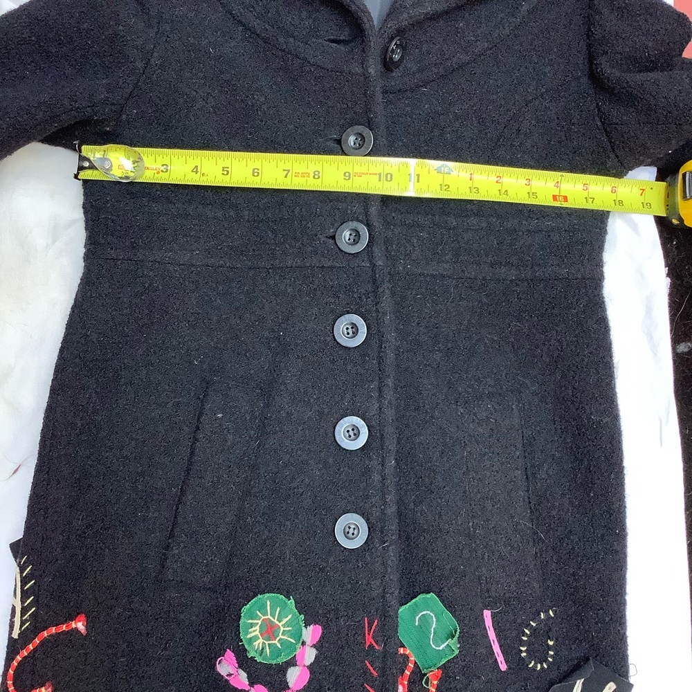 Desigual Embellished Wool Boucle Coats 40 - Picture 8 of 9